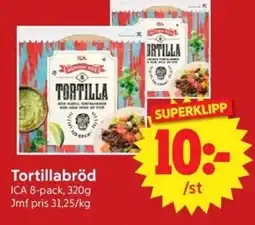 Nya Pulsen ICA Tortillabröd erbjuda