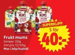 Nya Pulsen Semper Frukt mums erbjuda