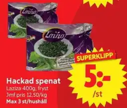 Nya Pulsen Laziza Hackad spenat erbjuda