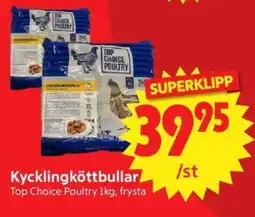 Nya Pulsen Kycklingköttbullar Top Choice Poultry erbjuda
