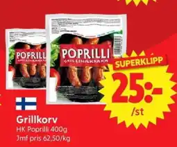 Nya Pulsen HK Poprilli Grillkorv erbjuda