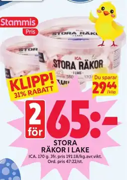 Ica Hajen Lagpris Stora räkor i lake erbjuda