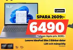 Power LENOVO IdeaPad Slim 3 Bärbar dator erbjuda