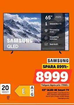 Power SAMSUNG 65" QLED 4K Smart TV erbjuda