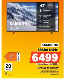 Power SAMSUNG 43" QLED 4K Smart TV erbjuda