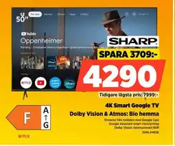 Power SHARP 4K Smart Google TV erbjuda