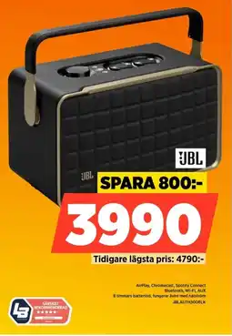 Power JBL AirPlay, Chromecast, Spotify Connect erbjuda