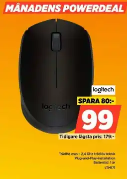 Power LOGITECH Trådlös mus - 2,4 GHz trådlös teknik erbjuda
