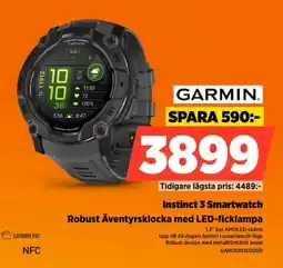 Power GARMIN Instinct 3 Smartwatch erbjuda