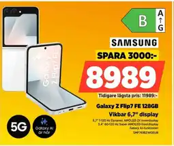 Power SAMSUNG Galaxy Z Flip7 FE 128GB erbjuda