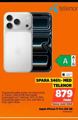 Power Apple iPhone 17 Pro 256 GB erbjuda