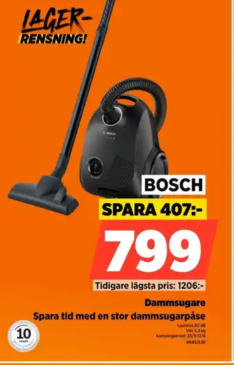 Power BOSCH Dammsugare erbjuda