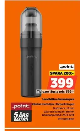 Power POINT Handhållen dammsugare erbjuda