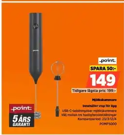 Power POINT Mjölkskummare erbjuda