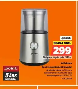 Power POINT Kaffekvarn erbjuda