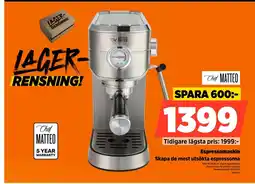Power CHEF MATTEO Espressomaskin erbjuda