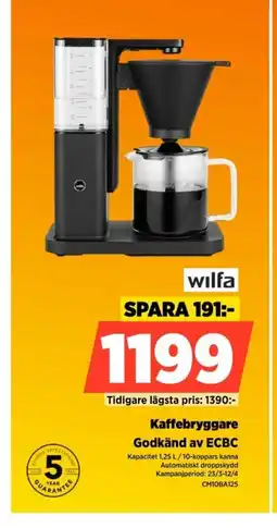 Power WILFA Kaffebryggare erbjuda