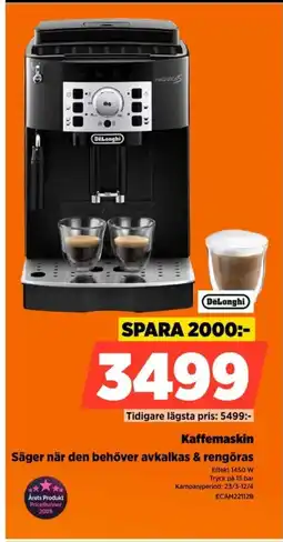 Power DELONGHI Kaffemaskin erbjuda
