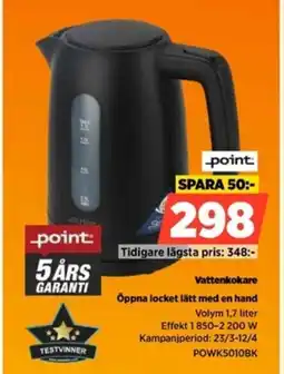 Power POINT Vattenkokare erbjuda