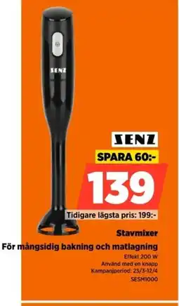 Power SENZ Stavmixer erbjuda