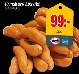 Extra Mjällby Stormarknad Prinskorv lösvikt erbjuda