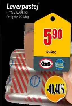 Extra Mjällby Stormarknad Leverpastej erbjuda
