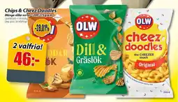 Extra Mjällby Stormarknad Chips & cheez doodles erbjuda