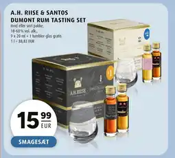 Scandinavian Park A.H. RIISE & Santos dumont rum tasting set erbjuda