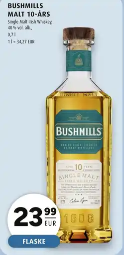 Scandinavian Park BUSHMILLS Malt 10-års erbjuda