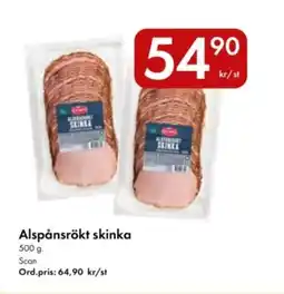 Snabbgross SCAN Alspånsrökt skinka erbjuda