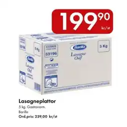 Snabbgross BARILLA Lasagneplattor erbjuda