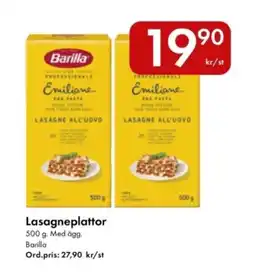 Snabbgross BARILLA Lasagneplattor erbjuda