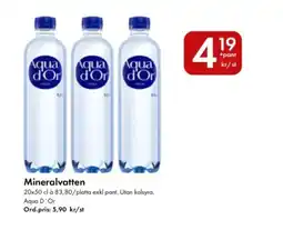 Snabbgross AQUA D'OR Mineralvatten erbjuda