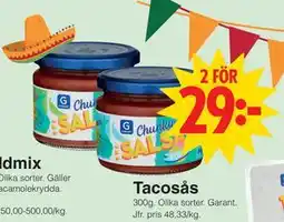 Matöppet Tacosås erbjuda