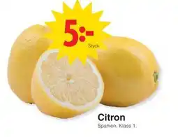 Matöppet Citron erbjuda