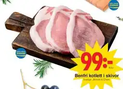 Matöppet Benfri kotlett i skivor erbjuda