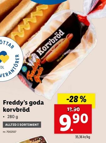Lidl Freddy's goda korvbröd erbjuda