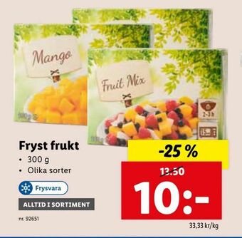 Lidl Fryst frukt erbjuda