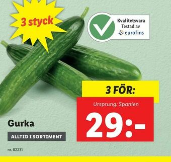 Lidl Gurka erbjuda