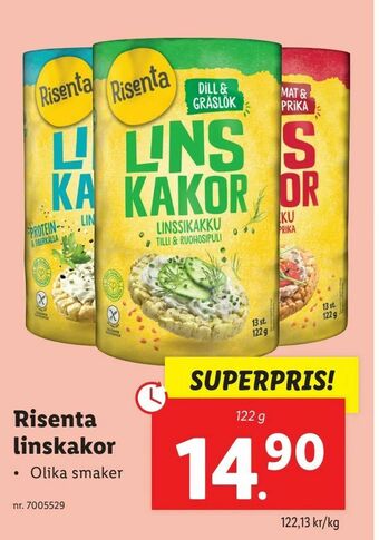 Lidl Risenta linskakor erbjuda