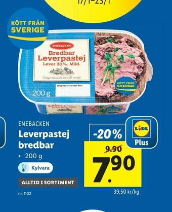 Lidl Leverpastej bredbar erbjuda