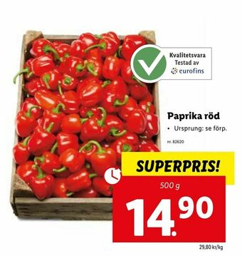 Lidl Paprika röd erbjuda