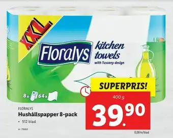 Lidl Hushållspapper 8-pack erbjuda