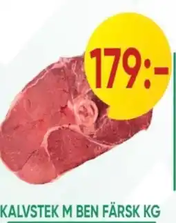 Abbe Market Kalvstek m ben färsk erbjuda