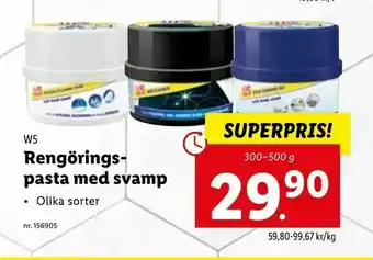 Lidl Rengörings- pasta med svamp erbjuda
