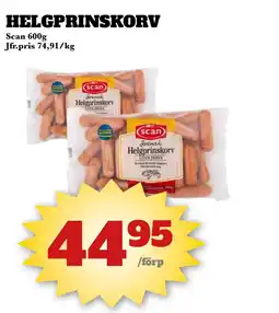 Bonum Matmarknad Scan Helgprinskorv erbjuda