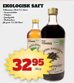Bonum Matmarknad Tillmans Ekologisk saft erbjuda