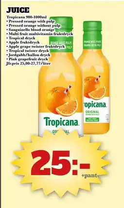 Bonum Matmarknad Tropicana Juice erbjuda