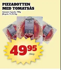 Bonum Matmarknad Amante Pizzabotten med tomatsås erbjuda