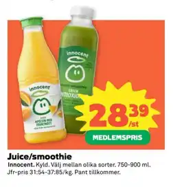 Coop INNOCENT Juice/smoothie erbjuda